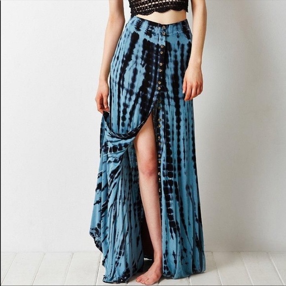 Ecote | Urban Outfitters tie dye button maxi skirt - Picture 3 of 6